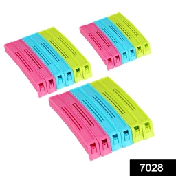 7028 Multipurpose Food Snack Plastic Bag Clip Sealer (Multicolor) -18pc - 0.092 kgs, India