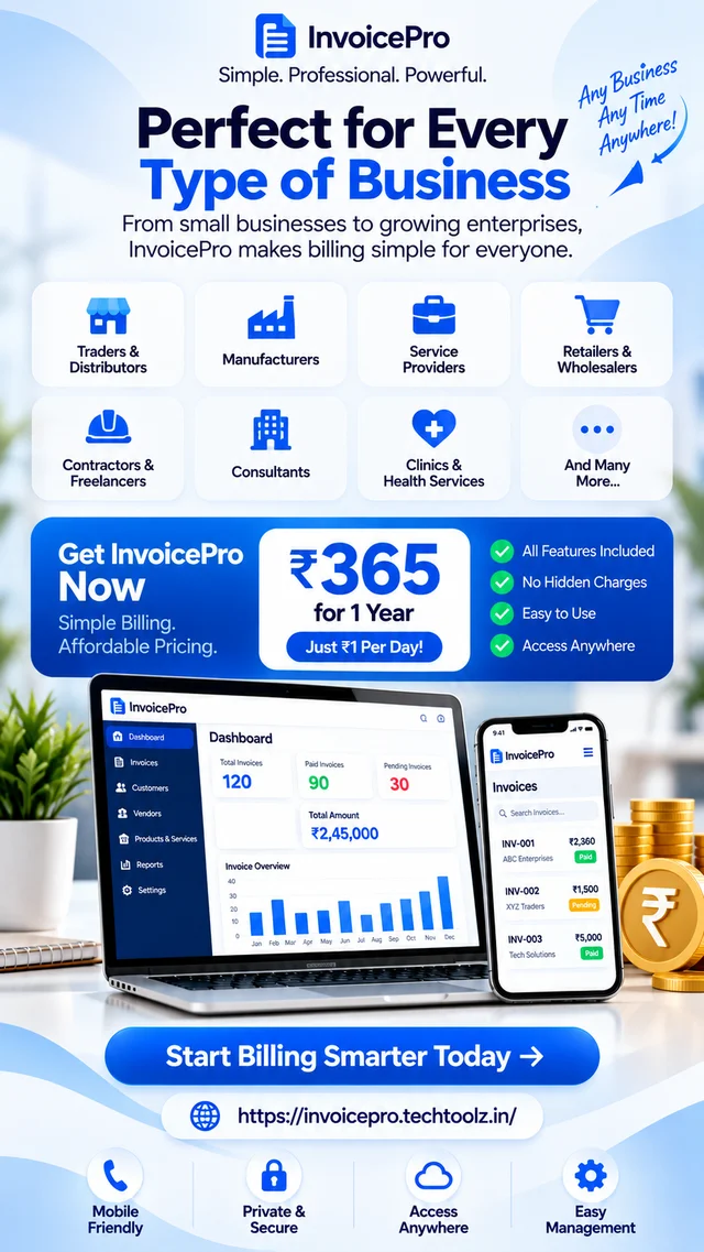 InvoicePro – GST Billing & Invoice Management Software