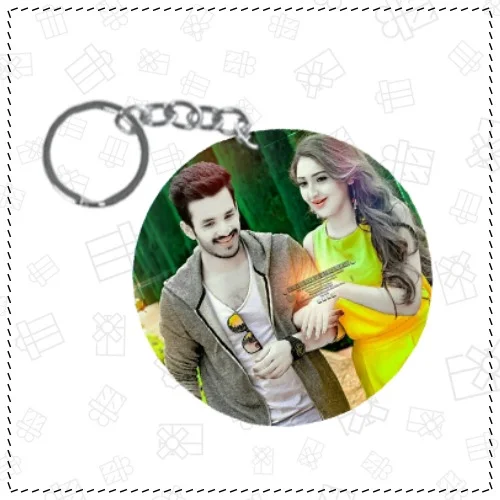 MDF Printed Wooden Keychain - Round Shape - Regular Price