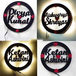 Round Shape - Custom Couple Name 11" Inch - Regular Price