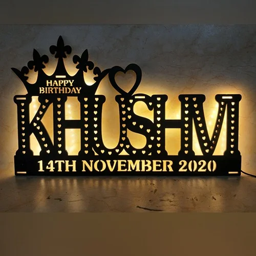 Custom LED Name Frame with Crown - 15x23" Inch - Regular Price