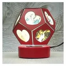 Hearts Pentagon Rotating Lamp Red Color - Regular Price
