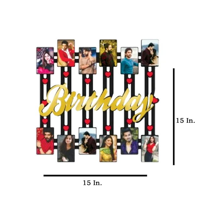 Happy Birthday - MDF Wall Collage Frame - SKU129 - Regular Price