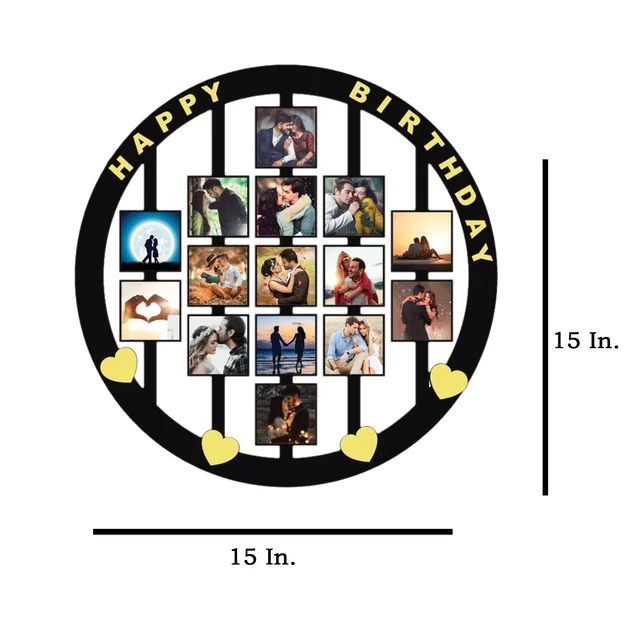 Happy Birthday - MDF Wall Collage Frame - SKU132 - Regular Price