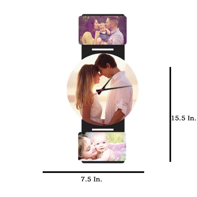 3 Pics With Clock - MDF Wall Collage Frame - SKU429 - Regular Price