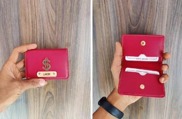 Card Holder with 4 Pockets - Blue - Regular Price