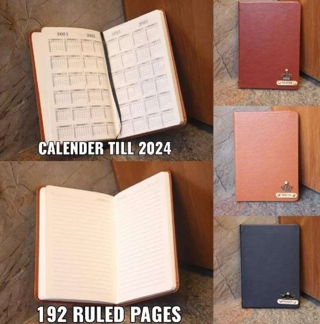 Faux Leather Diary - Tan Brown - Regular Price