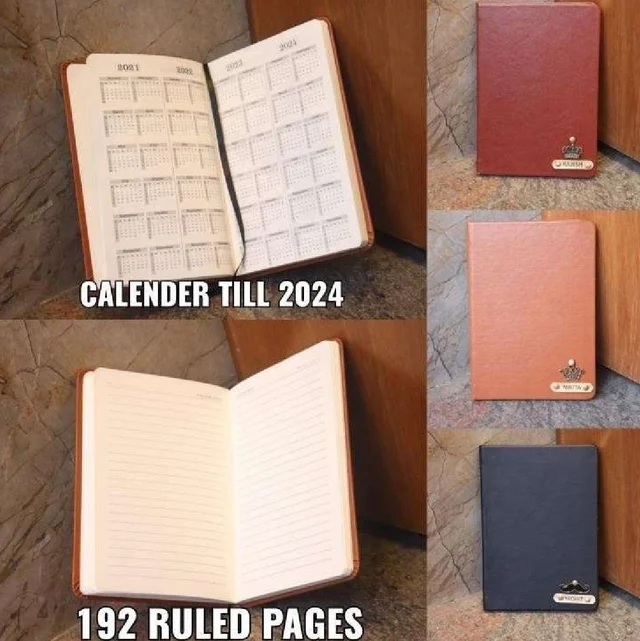Faux Leather Diary - Dark Brown - Regular Price
