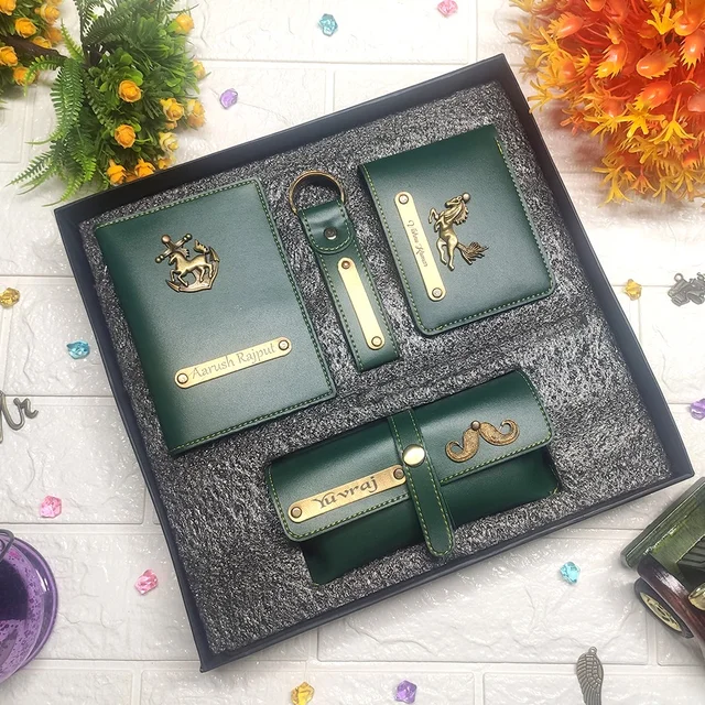Gents 4 pc Wallet Combo - Green - Regular Price
