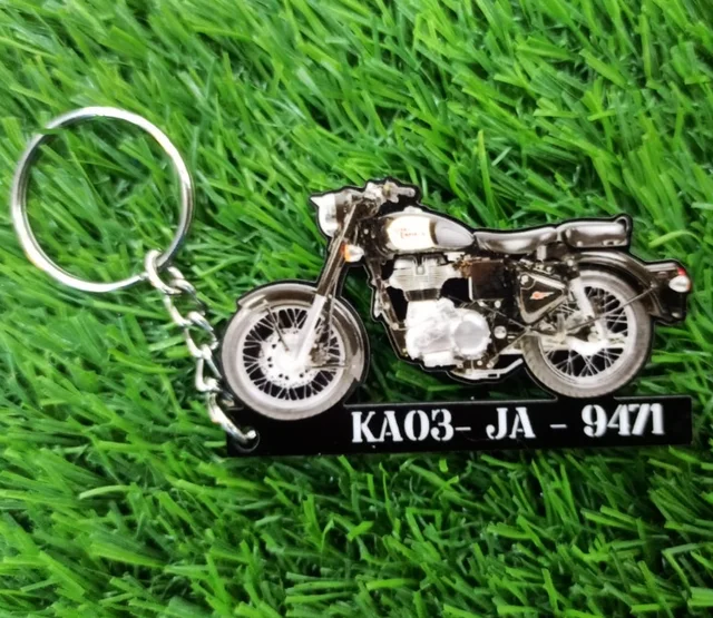 Custom Bike MDF Keychain - CBK002 - Royal Enfield Classic - Regular Price
