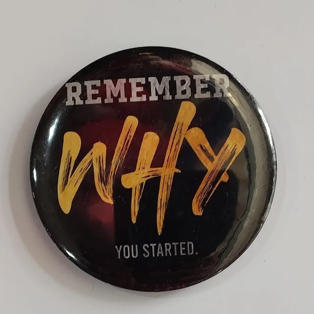 44MM Round Pin Badge with White Back - Member Price