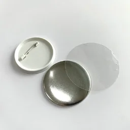 44MM Round Pin Badge with White Back - Member Price