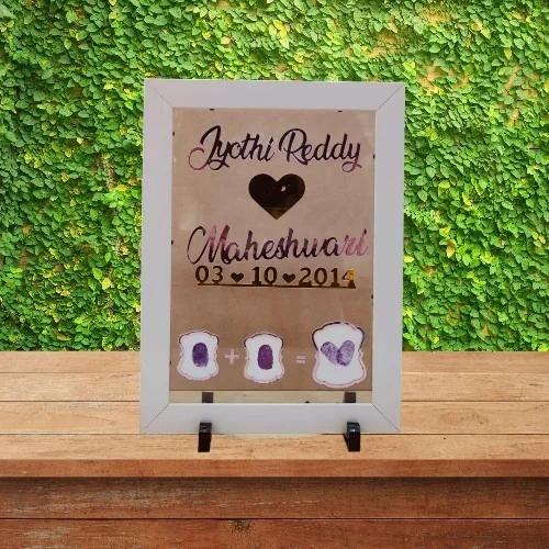 Wedding Vows - Couple Thumb Impression Frame - A3 size - Regular Price