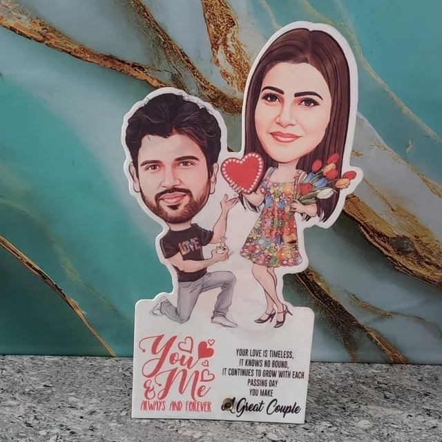 ACC16 - Proposing Couple - Caricature Cartoon Frame - Regular Price
