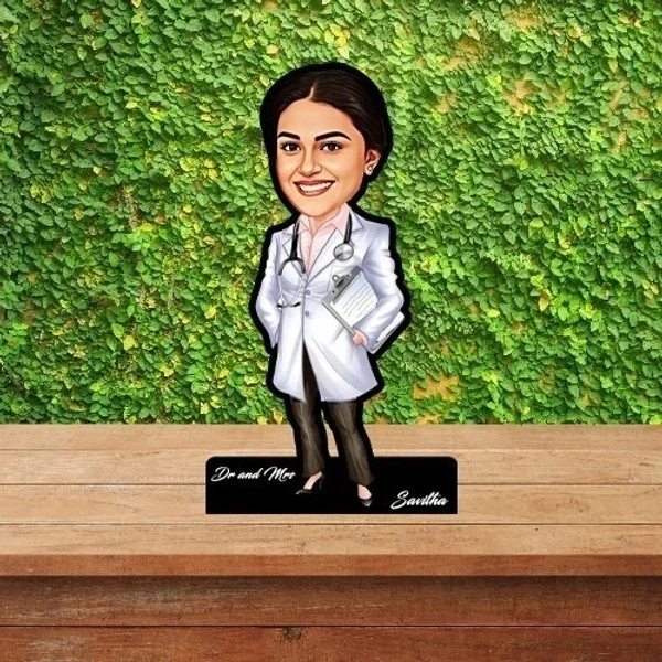 ACC18 - Lady Doctor - Caricature Cartoon Cutout Frame - Regular Price
