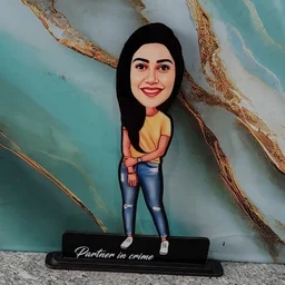 ACC19 - Torn Jeans Lady - Caricature Cartoon Cutout Frame - Regular Price