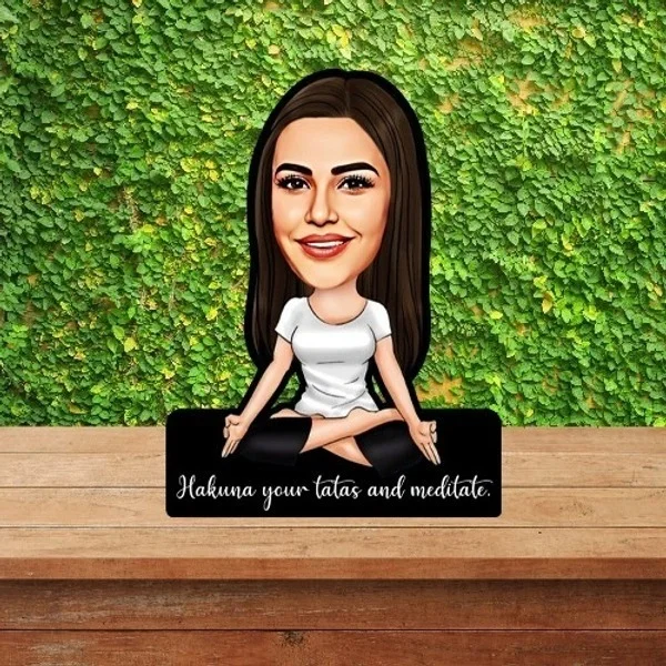 ACC22 - Yoga Women - Caricature Cartoon Cutout Frame - Regular Price