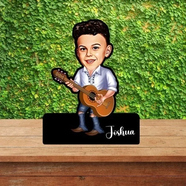 ACC32- Guitarist- Kids - Caricature Cartoon Cutout Frame - Regular Price