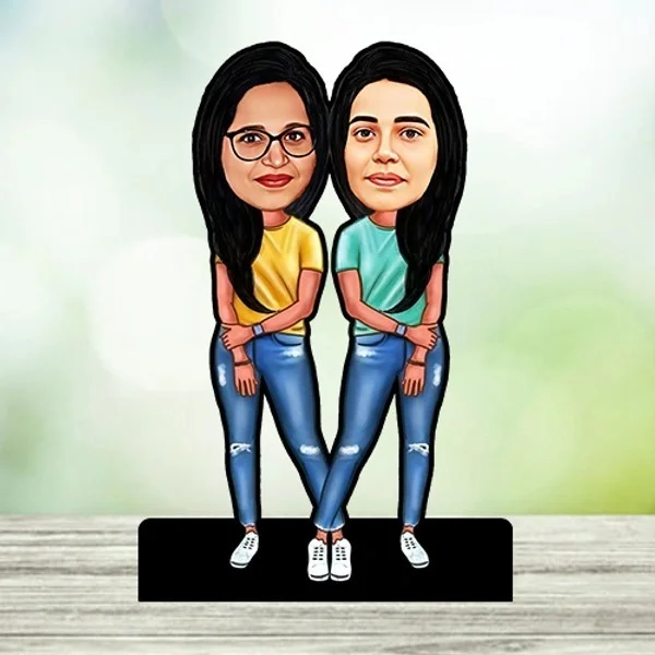 ACC42 - Twins Caricature Cartoon Cutout Frame - Regular Price