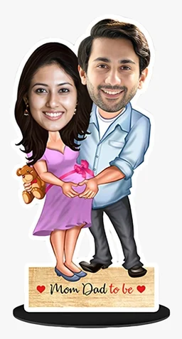 ACC46 - Pregnancy (mom and dad to be) caricature gift - Regular Price