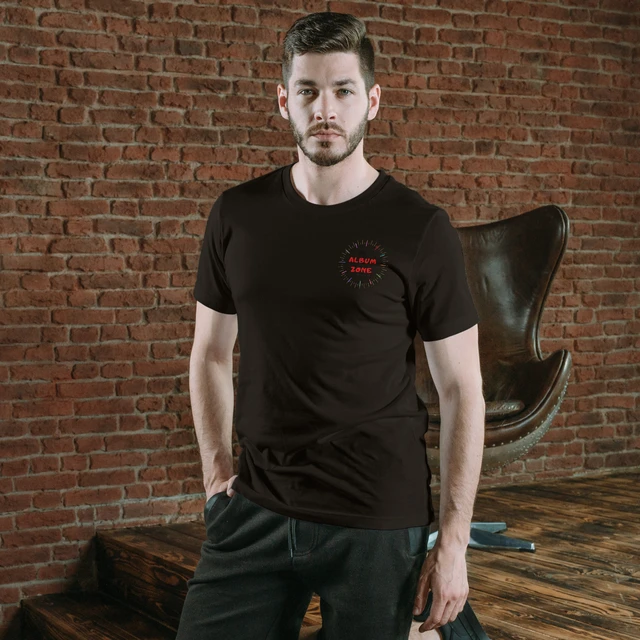 Black Color T-shirt - Polyester - Half Sleeves - Must Label