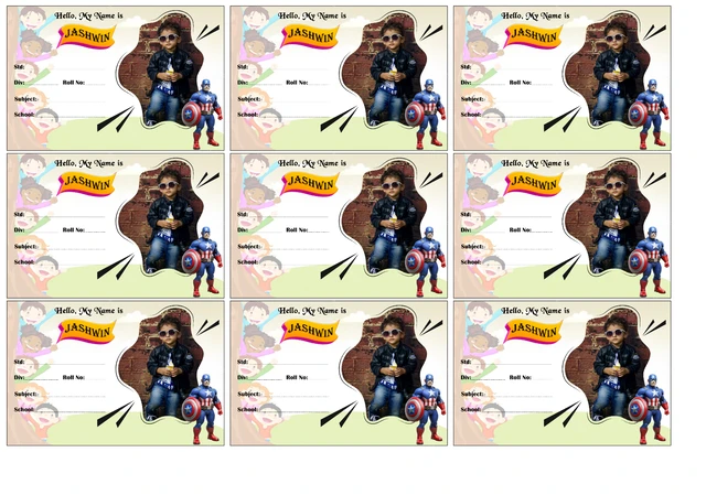 Customized School Book Stickers - MAZ01