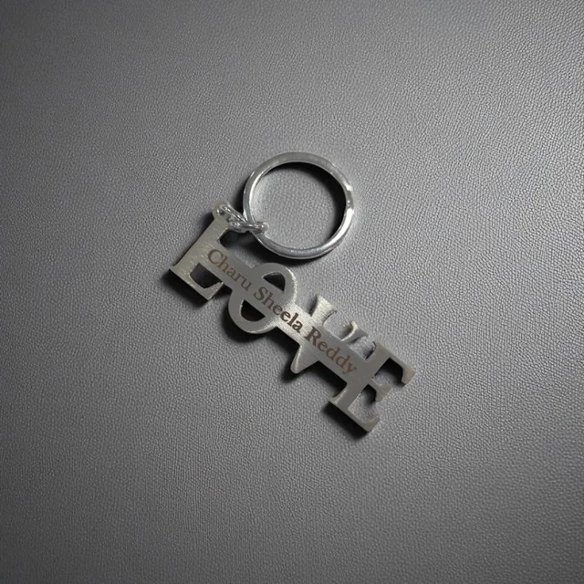 Metal Keychain with Engraving | Love Shape - Regular Price