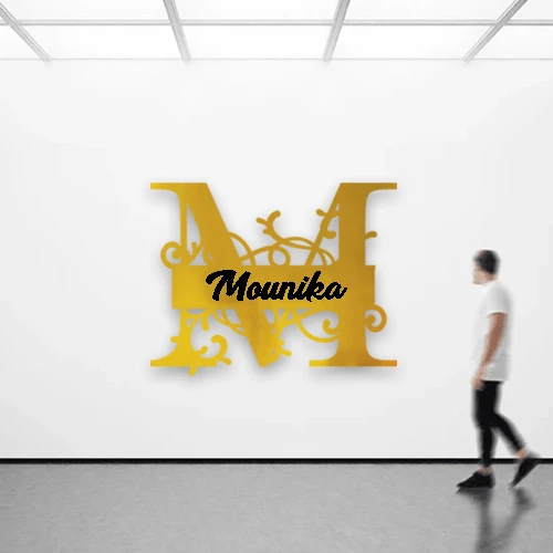 M - 12x12" Inch Monochrome Acrylic Letter - Regular Price