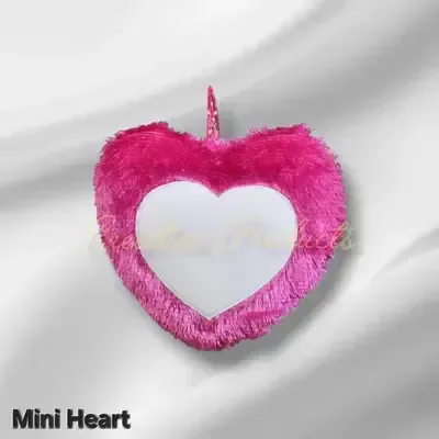 Mini Fur Pillow - Purple - Heart Shape