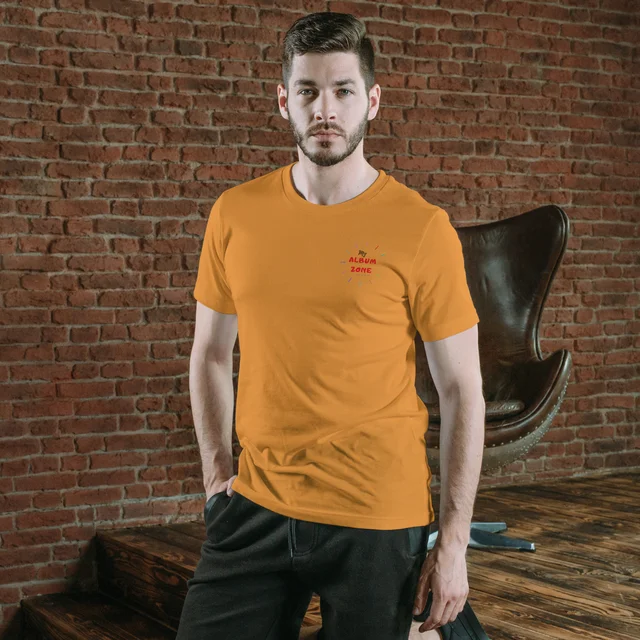 Orange Color T-shirt - Polyester - Half Sleeves - Sportz Daily Label