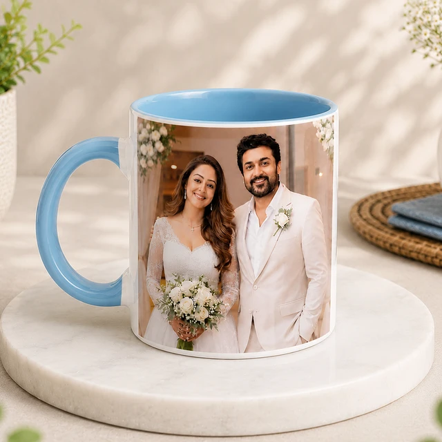 Inner & Handle Sky Blue Color Coffee Mug - Regular Price