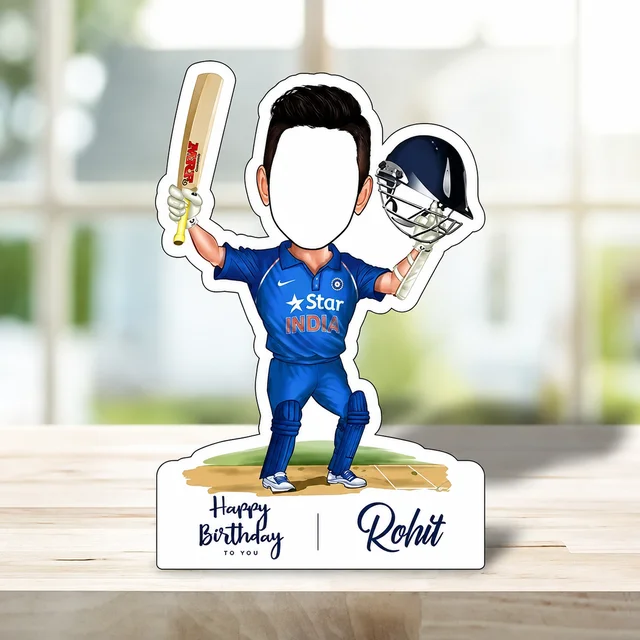 ACC01 - Personalized Cricketer Caricature Cartoon Frame | Birthday, Anniversary, Father's Day & Cricket Lover Gift - Member Price