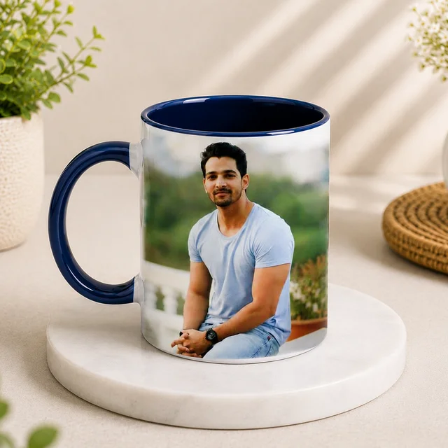 Inner & Handle Dark Blue Color Coffee Mug - Member Price