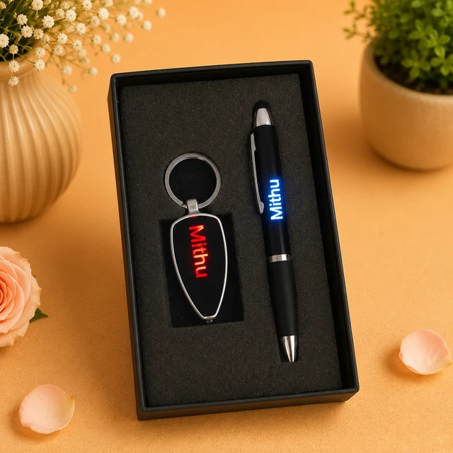 RGB Polymer Pen & Keychain Combo - Personalized with Name Engraving - Member Price