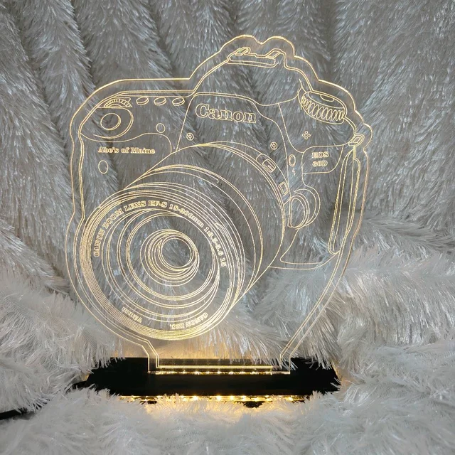 Personalised Camera Acrylic Frame - Single LED - Regular Price
