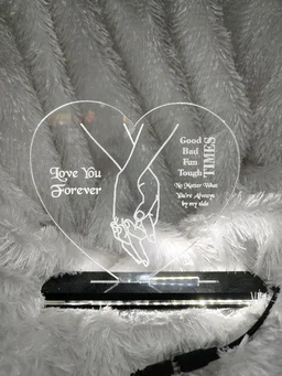Love You Forever - Holding Heart - Acrylic Table Frame - Regular Price