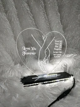 Love You Forever - Holding Heart - Acrylic Table Frame - Regular Price