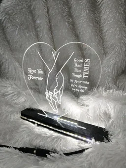 Love You Forever - Holding Heart - Acrylic Table Frame - Regular Price