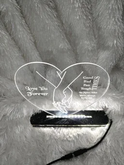 Love You Forever - Holding Heart - Acrylic Table Frame - Regular Price