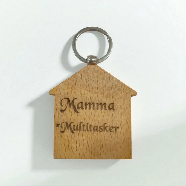 Wooden Engraved Keychain - Home shape - Regular Price