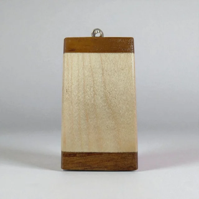 Wooden Engraved Keychain - Rectangle Shape with Dark Brown Edges - Regular Price