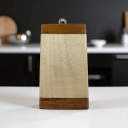Wooden Engraved Keychain - Rectangle Shape with Dark Brown Edges - Regular Price