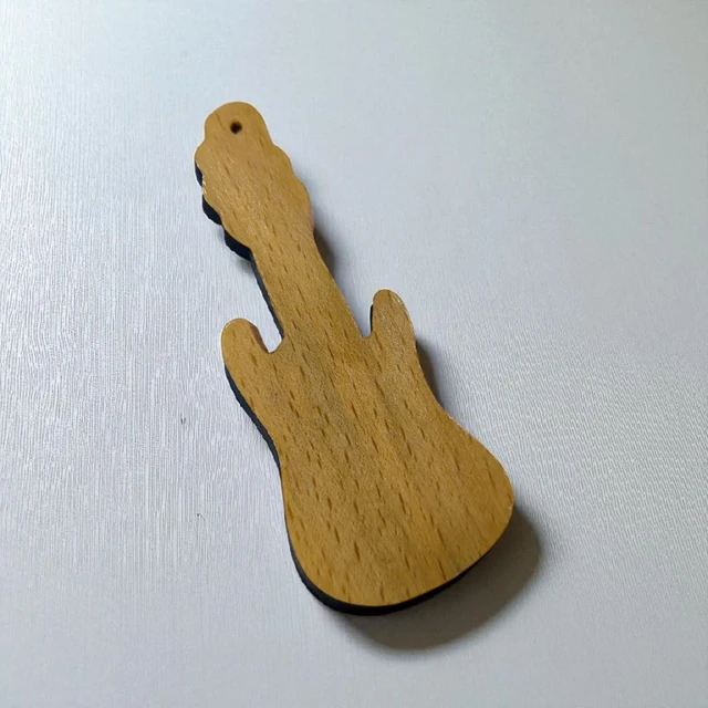 Wooden Engraved Keychain - Guitar Shape - Regular Price