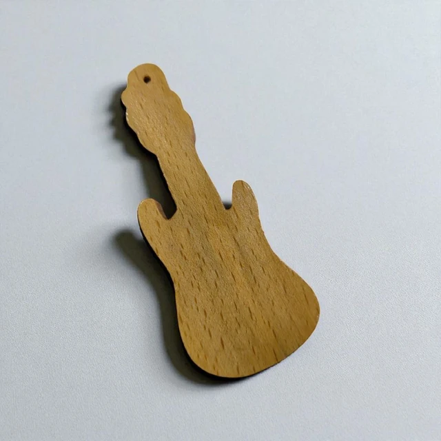 Wooden Engraved Keychain - Guitar Shape - Regular Price