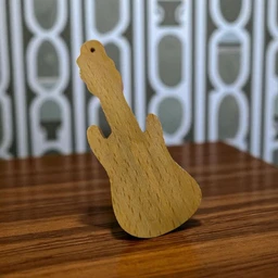Wooden Engraved Keychain - Guitar Shape - Regular Price