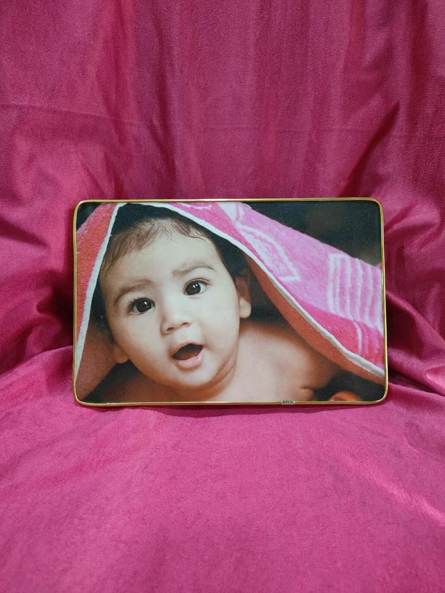 8x12" Inch Golden Beeding Photo Frame - Sparkle Laminated