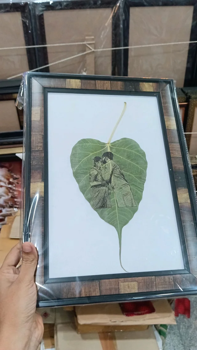 Leaf Art - Photo Engraved on Pipal Leaf - Regular Price