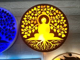 Buddha - Room Decorative LED Frame with Yellow Light