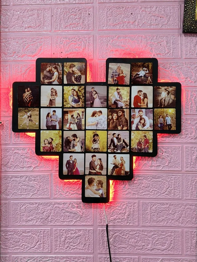 Heart LED Wall Collage with 27 Photos - Regular Price