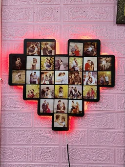 Heart LED Wall Collage with 27 Photos - Regular Price